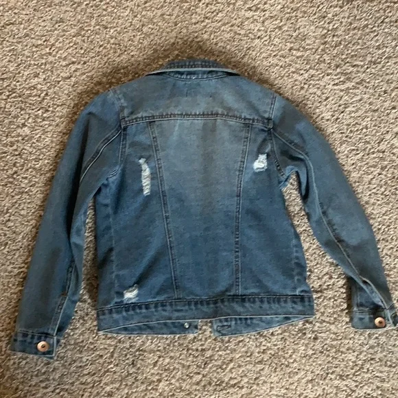 Kids Distressed Blue Jean Jacket - Picture 2 of 3